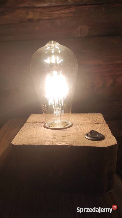 Lampka drewniana rustykalna loftowa Olsztyn