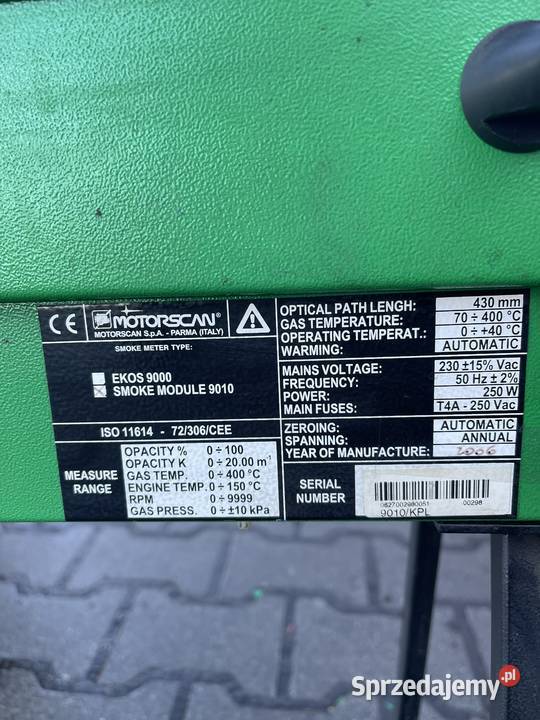 Analizator spalin MOTORSCAN EUROGAS 8020 Busko-Zdrój