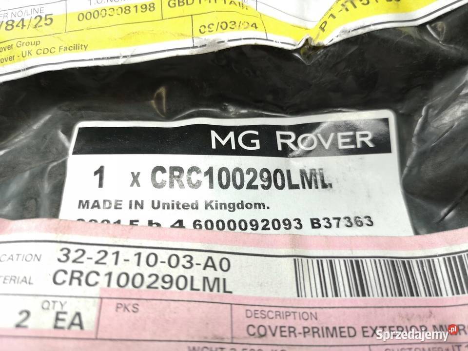 OBUDOWA LUSTERKA LEWEGO ROVER 75 200 400