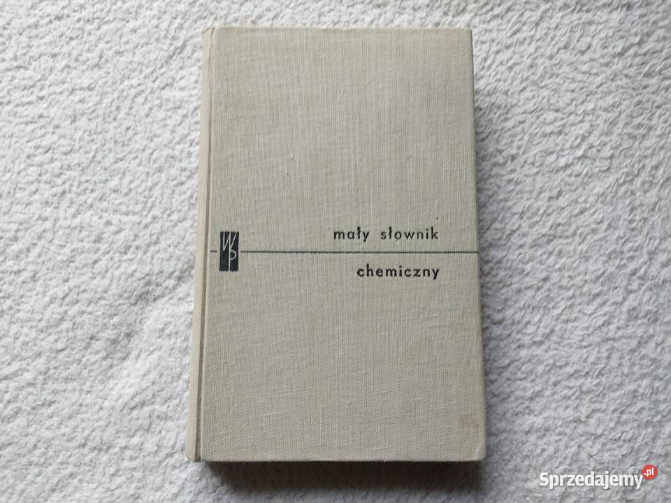 Stara Książka Mały Słowniczek Chemiczny