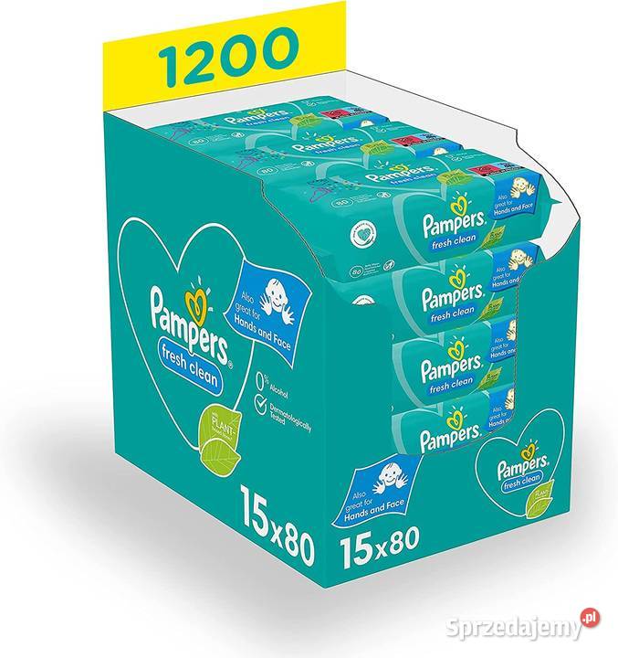 Chusteczki nawilżane Pampers Fresh Clean 1200 Warszawa sprzedam
