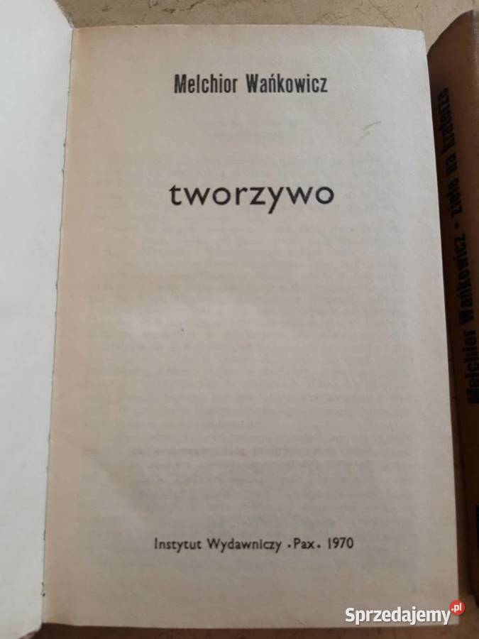 Melchior Wańkowicz Ziele Na Kraterze Tworzywo śląskie Bielsko-Biała