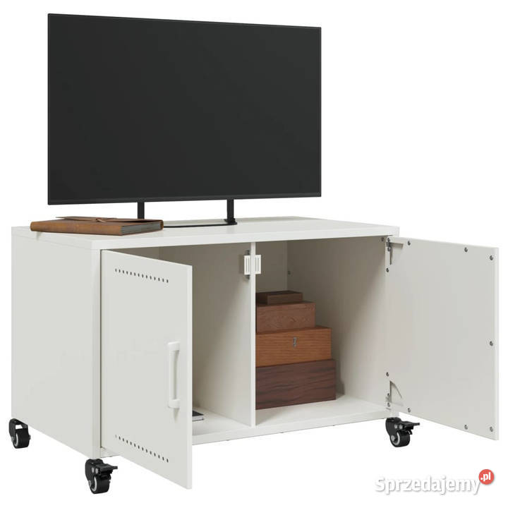 Szafka RTV biała 68x39x435 stal WM846643