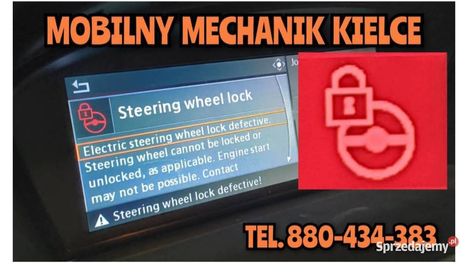 STEERING WHEEL LOCK elv BŁĄD A0AA zablokowana Kielce