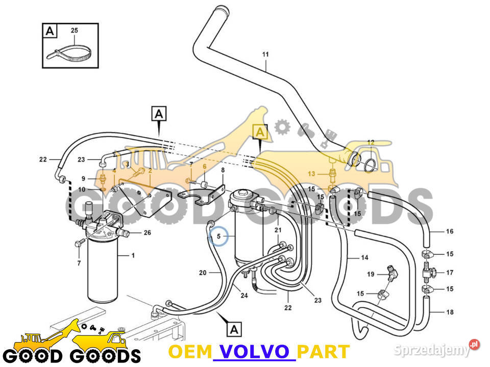 VOLVO FILTR PALIWA SEPARATOR 11110668 OEM Władysławów