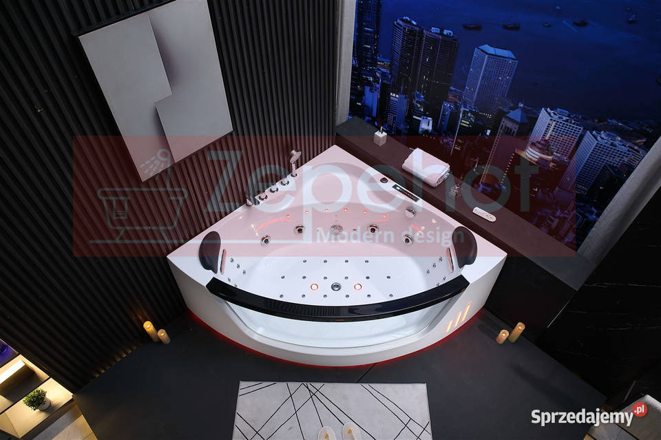 Wanna z hydromasażem EB375 narożna podlaskie Grabówka