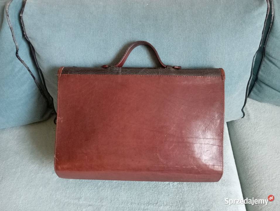 Skórzana Teczka na Dokumenty VINTAGE mazowieckie Warszawa