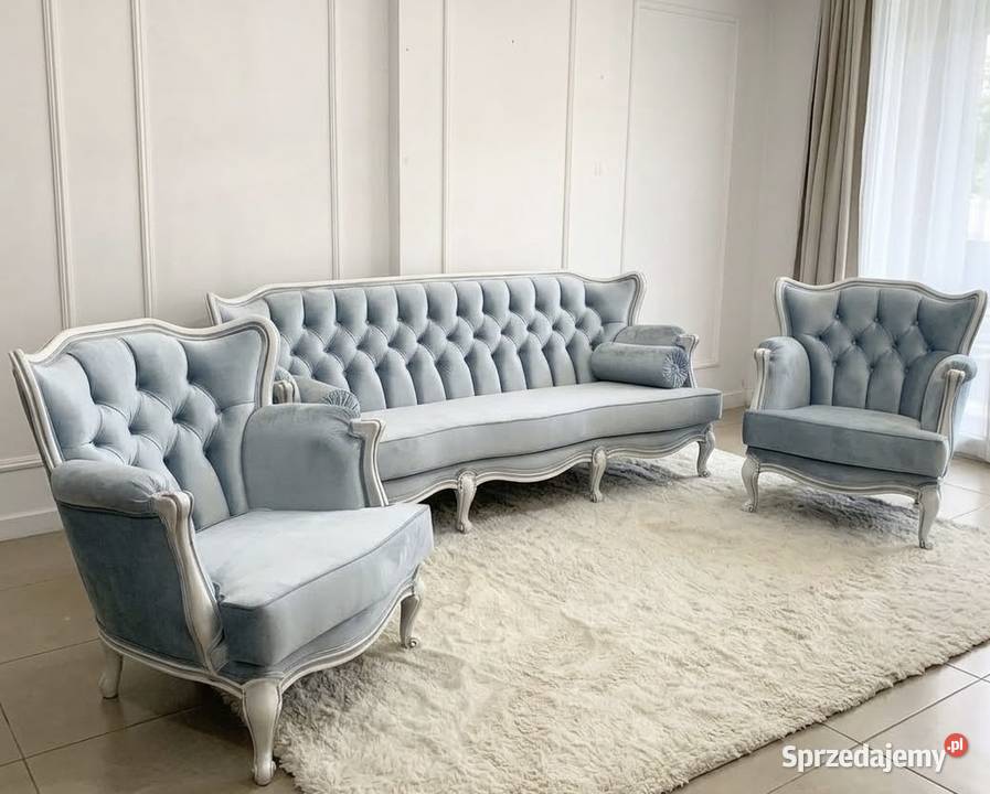 Komplet Ludwikowski zestaw sofa fotele Ludwik