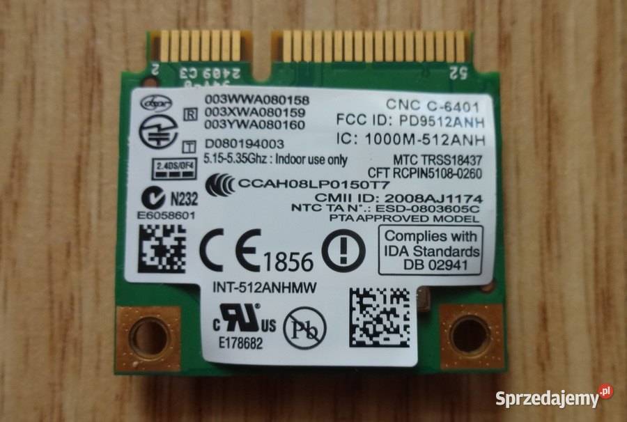 WiFi 512ANHMW do laptopa SONY PCG8152M do zachodniopomorskie sprzedam