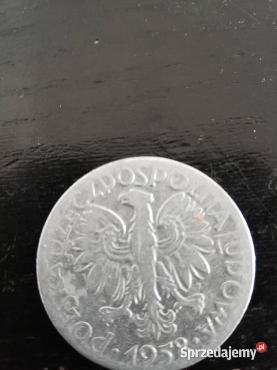 moneta 5 z rybakiem 1958 r Ozorków