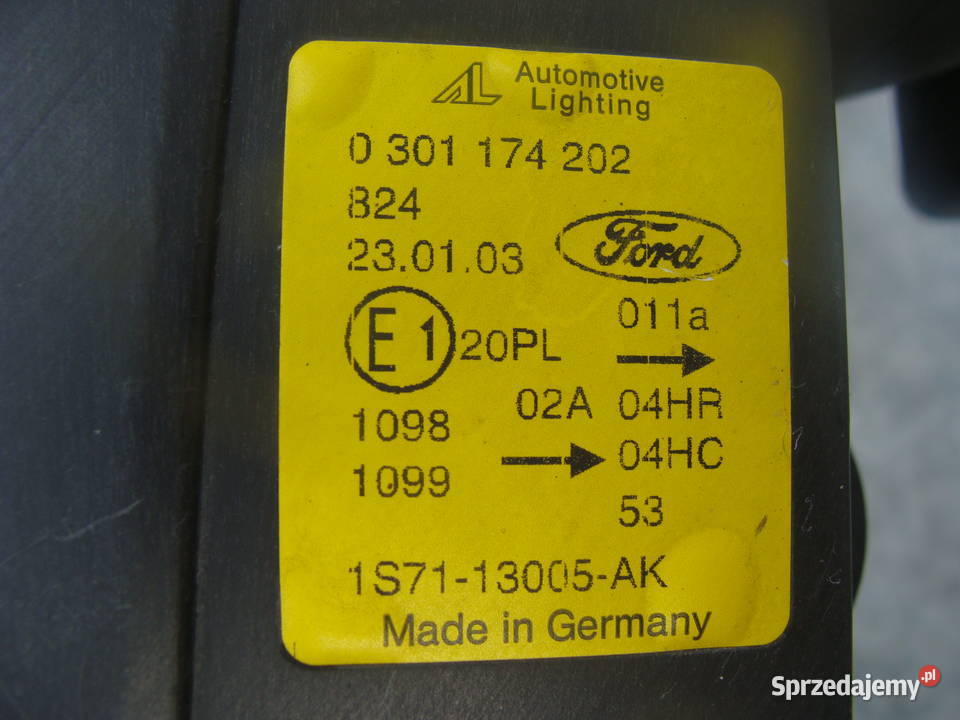 FORD MONDEO MK3 LAMPA PRZEDNIA PRAWA REFLEKTOR Goleniów