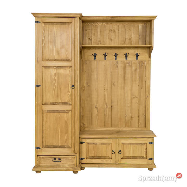 Drewniana garderoba do przedpokoju GAB04 wieszak Maków Podhalański