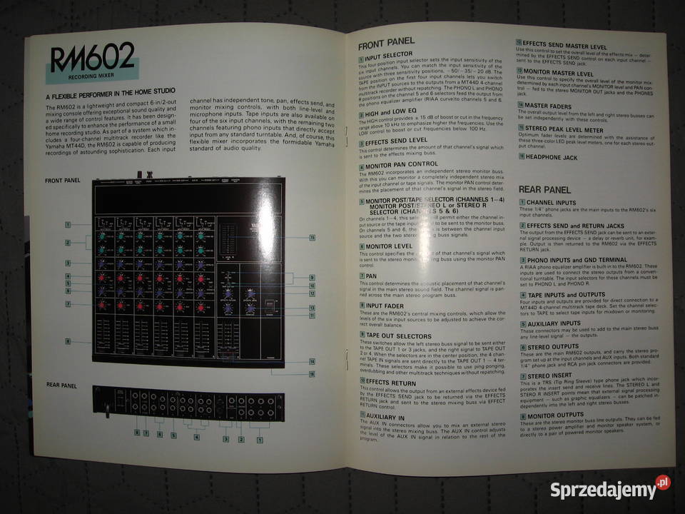 Yamaha Recording System MT44D RM602 broszura pomorskie Kępice