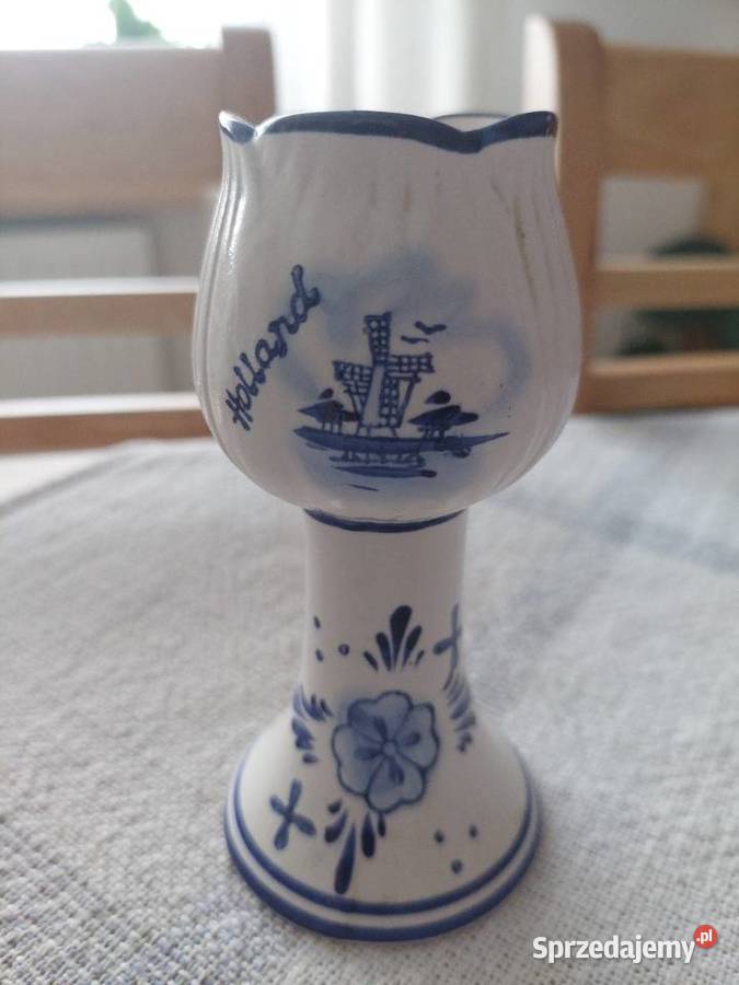 Delft Holand Świecznik Porcelanowy Świeczniki