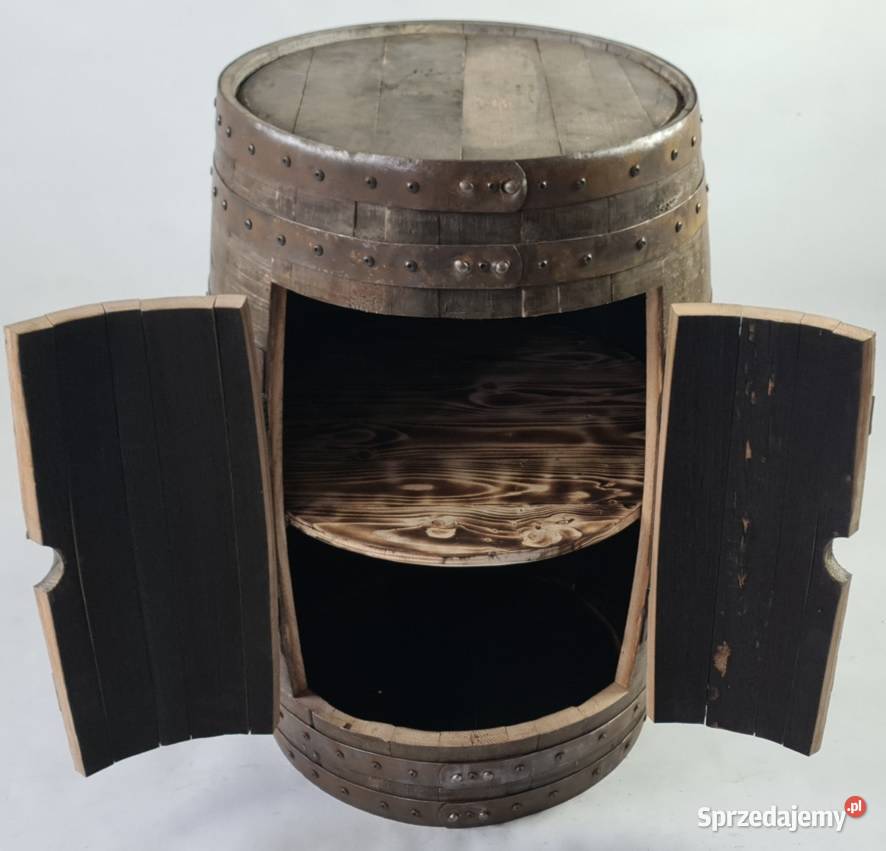 Beczka dębowa drewniana solidna whisky winie