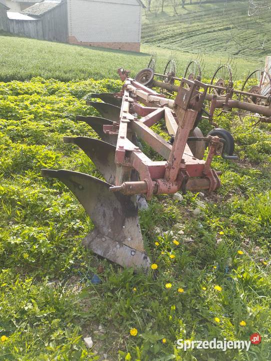 Pługi unia Grudziądz 5x35 i przewracarka pasowa Gródki sprzedam
