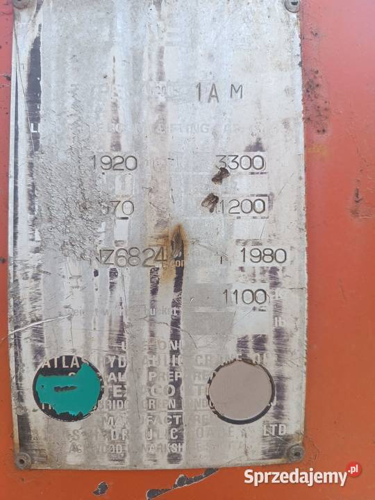 Części Dźwig HDS Atlas AK3006 1AM świętokrzyskie Busko-Zdrój sprzedam