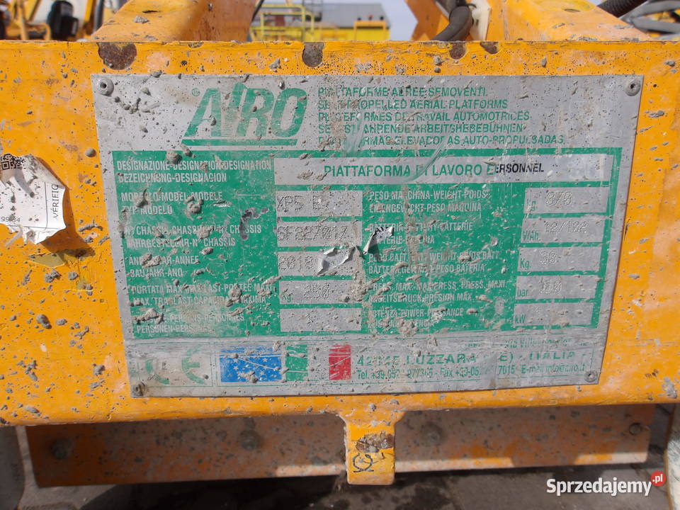 Podnośnik nożycowy przepychany 5m AIRO XP5 E wielkopolskie Pleszew