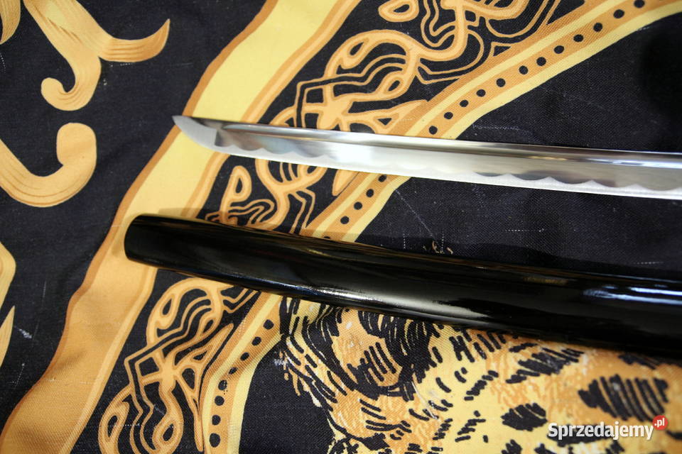 Japońska Czarna katana miecz samurajskiostry Sokółka