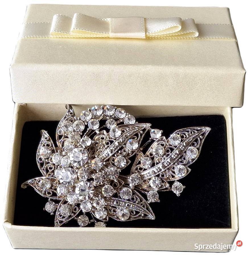 KOSTIUMOWY BROSZOWISIOR WISIOR KRYSZTAŁOWY Zegarki i Biżuteria