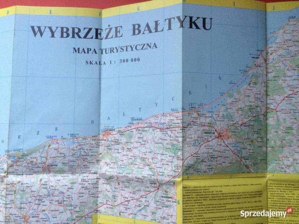 734 Mapa Wybrzeże Bałtyku Szczecina I Okolic Antykwariat
