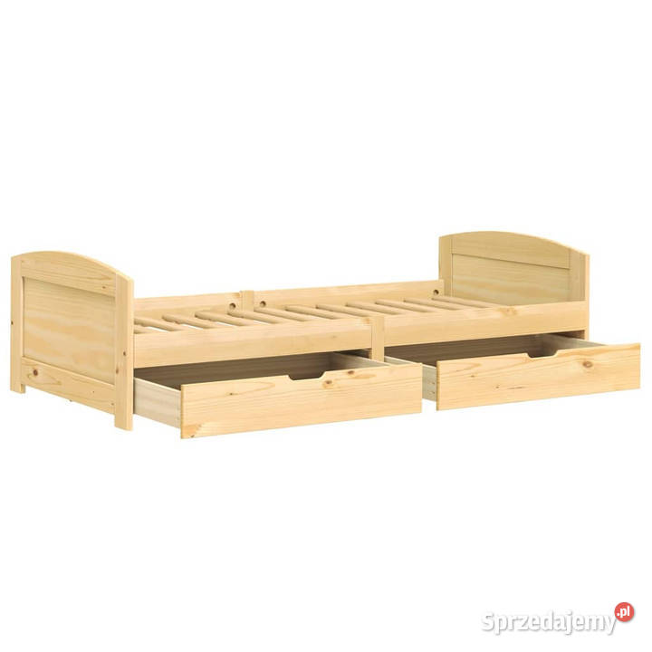 Łóżko dzienne 2 szuflady IRUN sosna 90x200