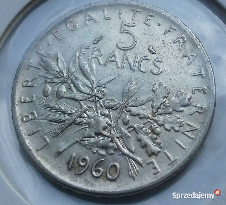 FRANCJA5 FRANK1960 r SREBRO Legionowo