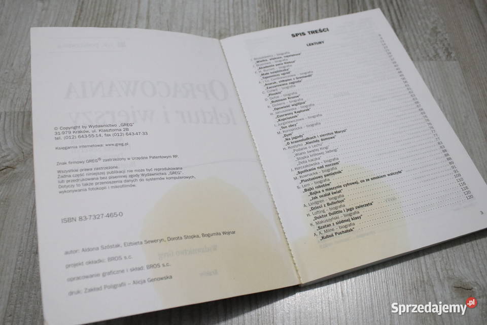 Opracowania lektur i wierszy szkoła podstawowa Pozostałe