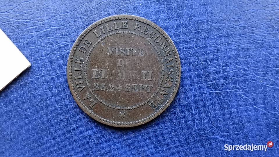 Stare monety 10 centym 1853 Francja Napoleon w Lesko sprzedam