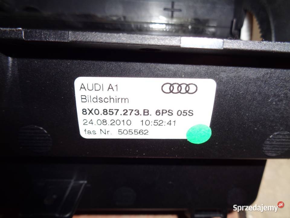 Audi A1 Ekran nawigacji wyświetlacz 8X0857273B Części Zielona Góra sprzedam