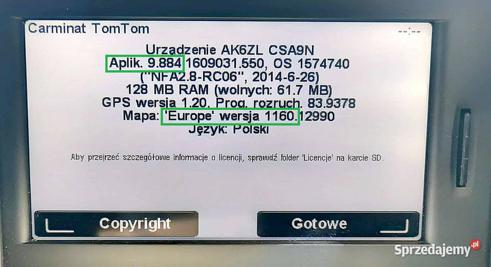 Mapa Renault Carminat LIVE 1160 TomTom 202511 Olsztyn