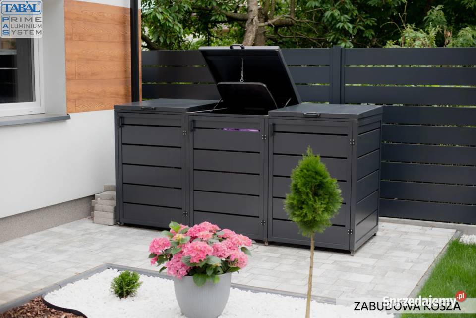 Aluminiowa zabudowa koszy na śmieci zabudowa lubelskie Lublin
