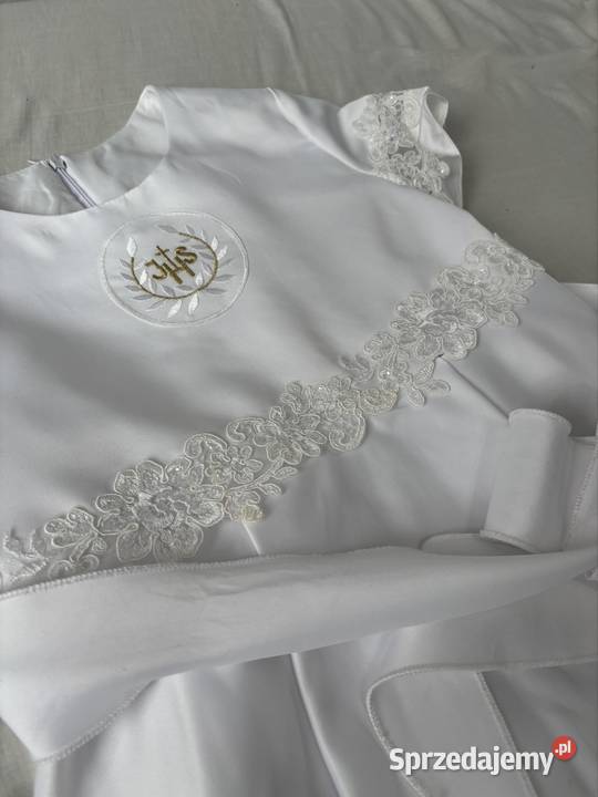 Komunijna sukienka z futerkiem dziewczynka Jordanów