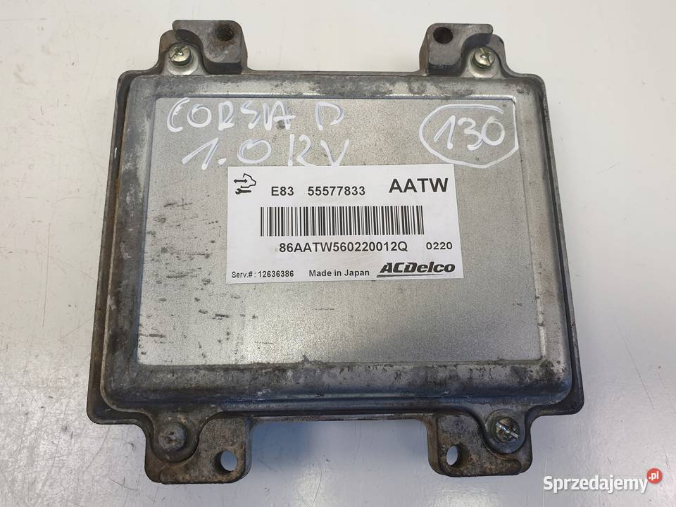 Opel Corsa D 10 12V STEROWNIK SILNIKA 55577833 lubelskie Chełm sprzedam