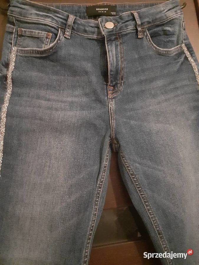 spodnie jeansowe z lampasem brokatowym M pomorskie Gdańsk