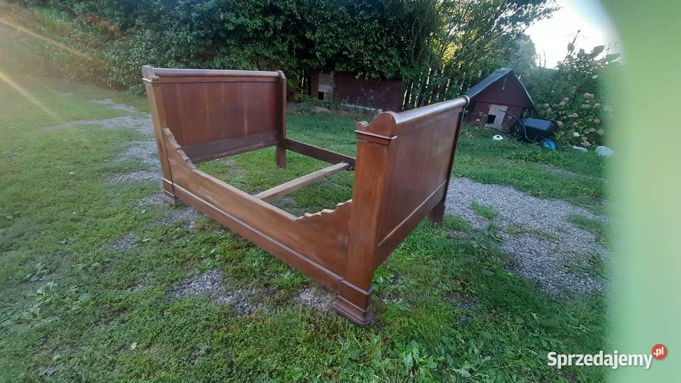 Łóżko francuskie do renowacji pocz XX w Smugi