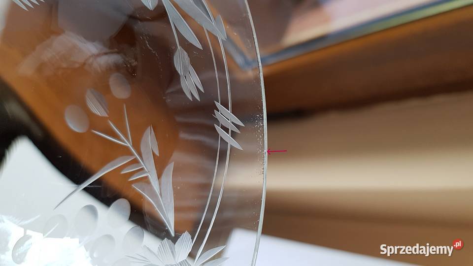 Stare szlifowane kieliszki z zieloną nóżką szkło Dąbrowa Górnicza sprzedam