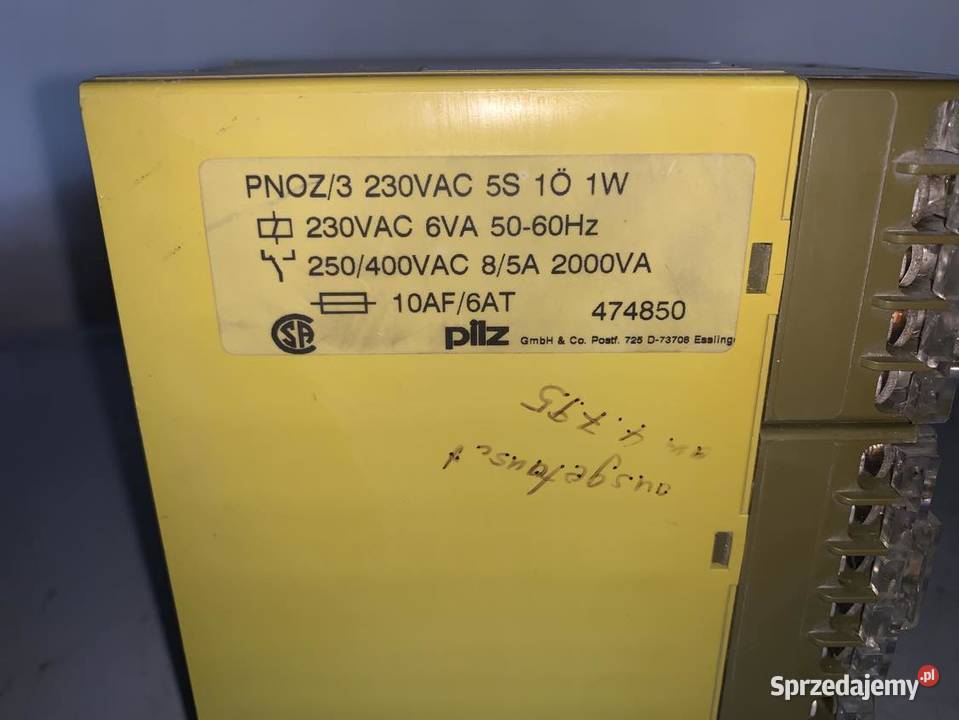 Pilz PNOZ3 230VAC 5S 1O 1W 474850 Warszawa