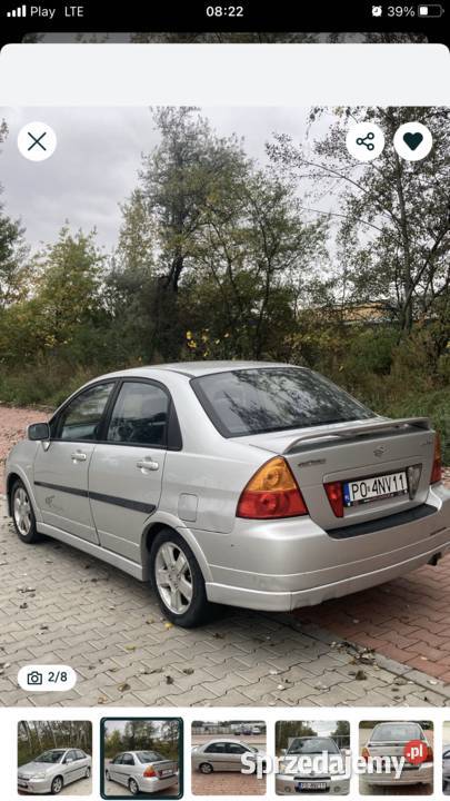 Suzuki liana 16 benzyna klima mały przebieg 2 Rok produkcji 2003 Poznań