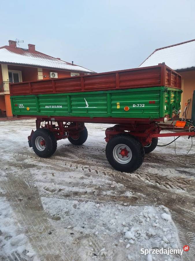 Przyczepa D 732 wywrotka zarejestrowana Ruszcza