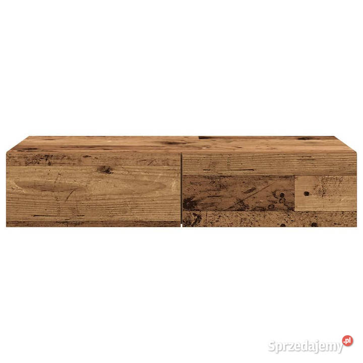 Półka ścienna z szufladami stare drewno 80x33x17 Warszawa sprzedam