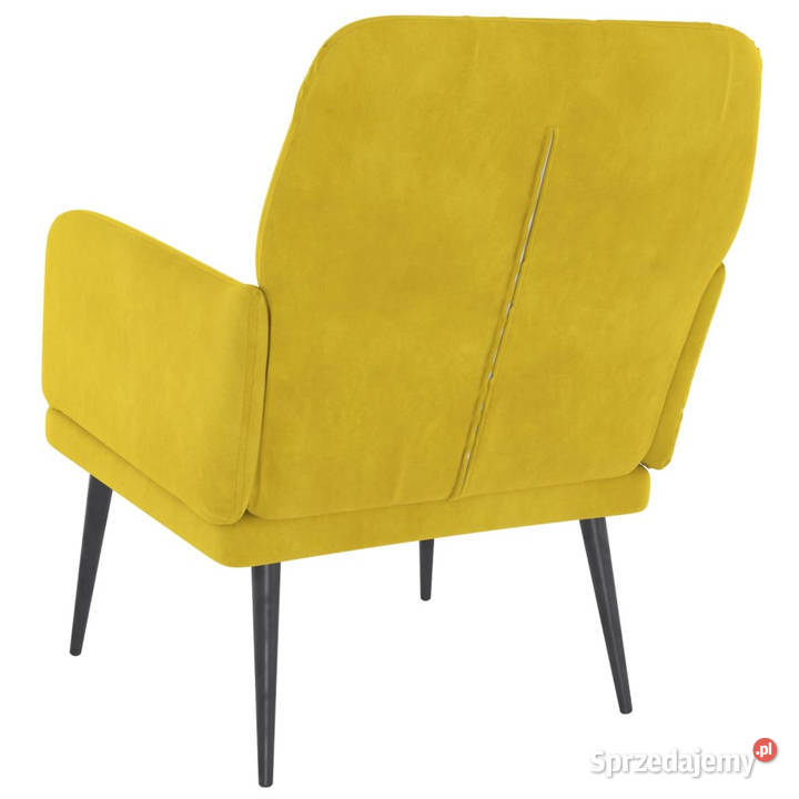 Fotel żółty 62x79x79 obity aksamitem WM351410 Warszawa