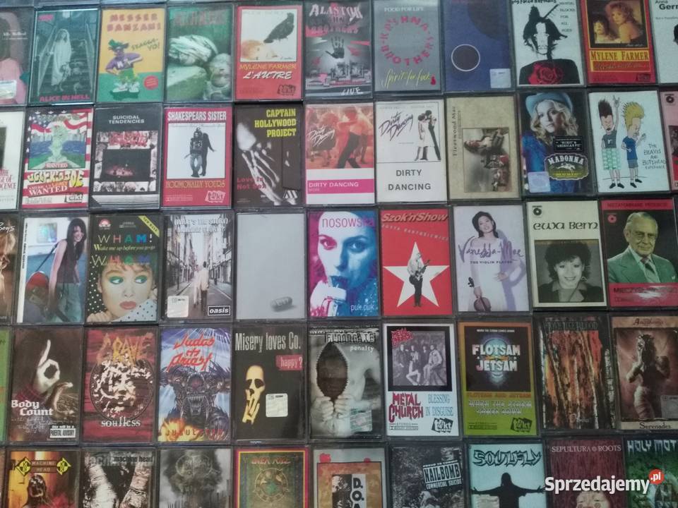 Kolekcja kaset ponad 100 różne rodzaje muzyki Włocławek