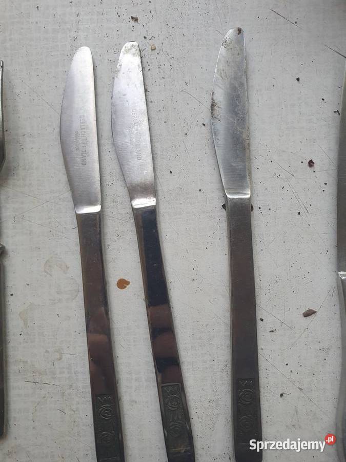 Sztućce metalowe stare vintage retro min Gerlach