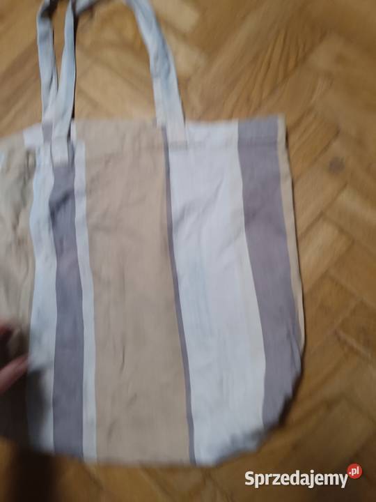 Torba duża materiałowa w paski