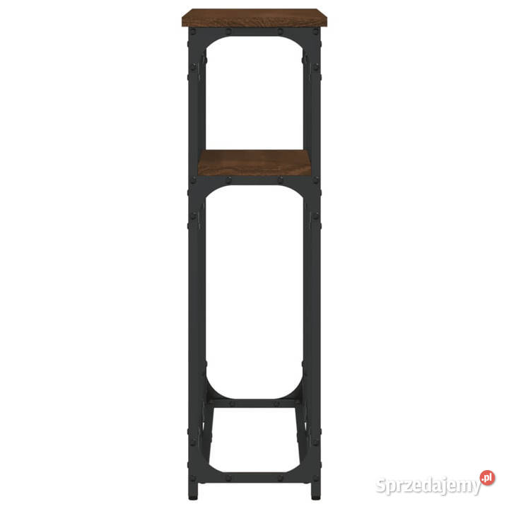 Stolik konsolowy brązowy dąb 90x225x75 WM834094 Stoły