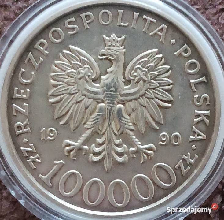 100 000 Solidarność 1990 r 2 Typ A mennicze Konin