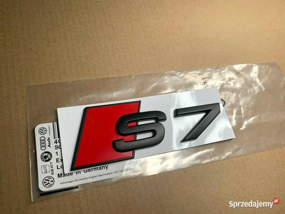 NOWY klejany znaczek emblemat S7 czarny logo Zamość