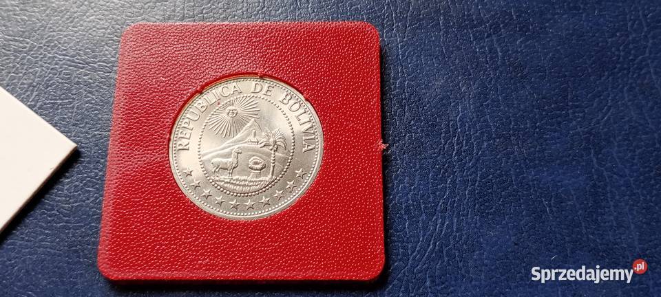 Stare monety 1 peso 1968 FAO Boliwia mennicza Lesko