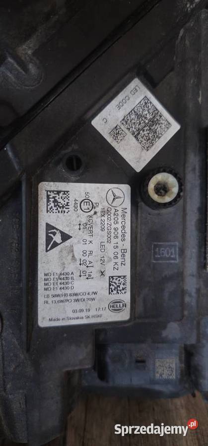 MERCEDES W205 MULTIBEAM A2059061506KZ LAMPA LEWA dolnośląskie Pielgrzymka